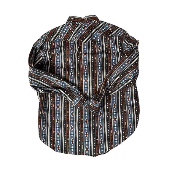 Panhandle Slim Western Shirt XXL Aztec Southwestern Tribal Print Pearl Button - Picture 6 of 8